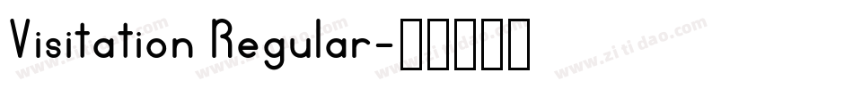 Visitation Regular字体转换